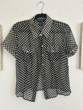 Spenser Jeremy Black Blouse with White Polka Dots